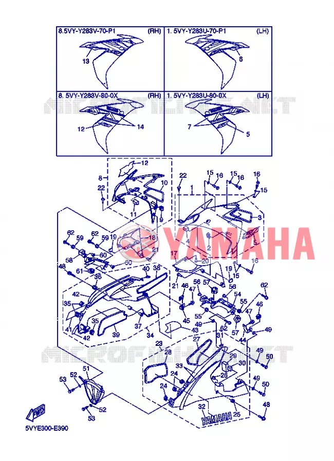 CARENAGES 2 Yamaha MOTO 1000 2006 R1  YZF-R1