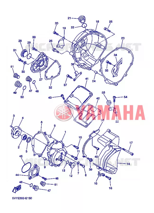 CARTER - MOTEUR 1 Yamaha MOTO 1000 2006 R1  YZF-R1