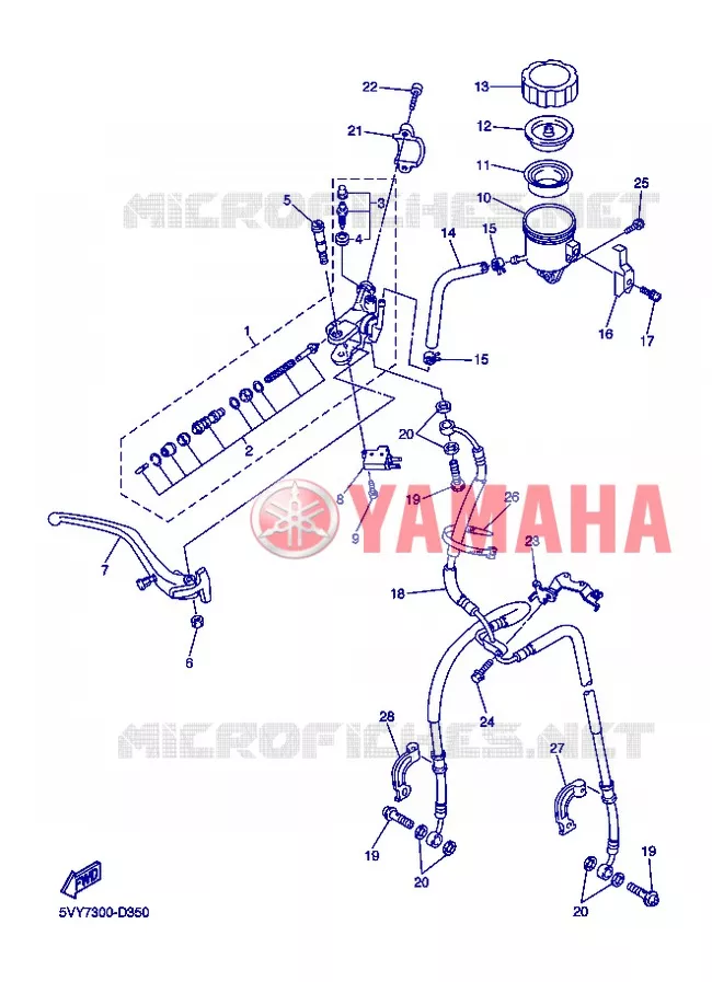 MAITRE CYLINDRE DE FREIN AVANT Yamaha MOTO 1000 2006 R1  YZF-R1