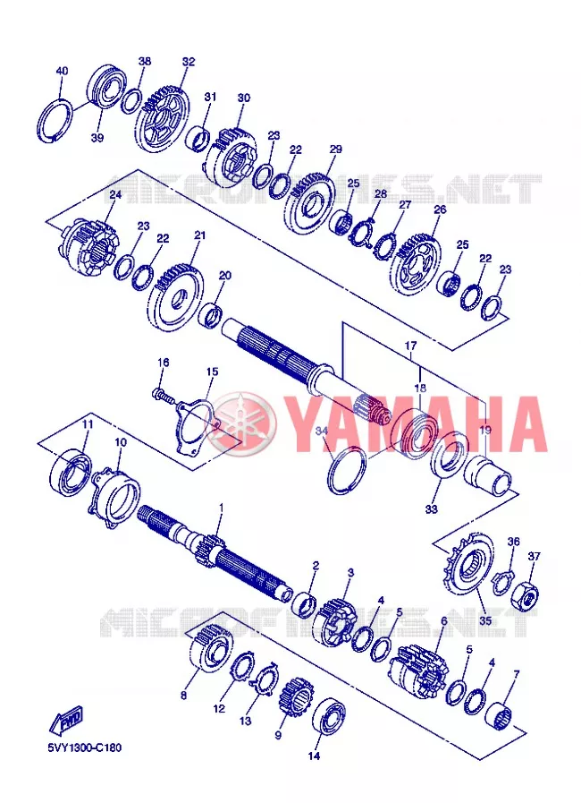 TRANSMISSION Yamaha MOTO 1000 2006 R1  YZF-R1
