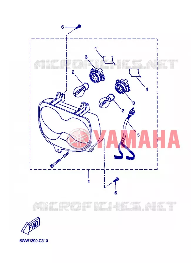 PHARE  Yamaha SCOOTER 50 2005 BOOSTER  CW50
