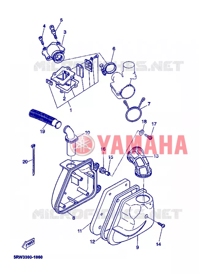 ADMISSION Yamaha SCOOTER 50 2006 MACH  CS50Z MACH G LIQUIDE