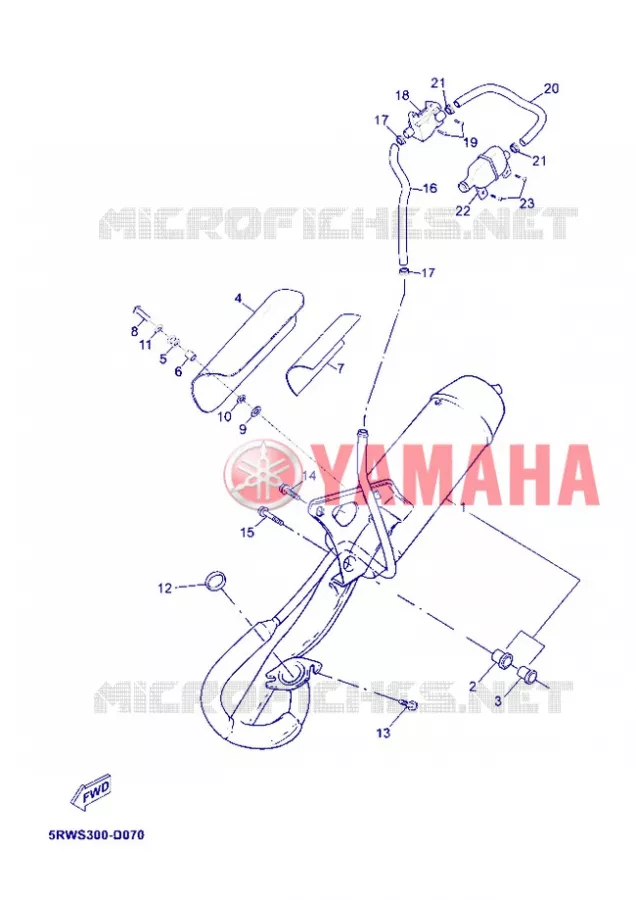 ECHAPPEMENT Yamaha SCOOTER 50 2006 MACH  CS50Z MACH G LIQUIDE