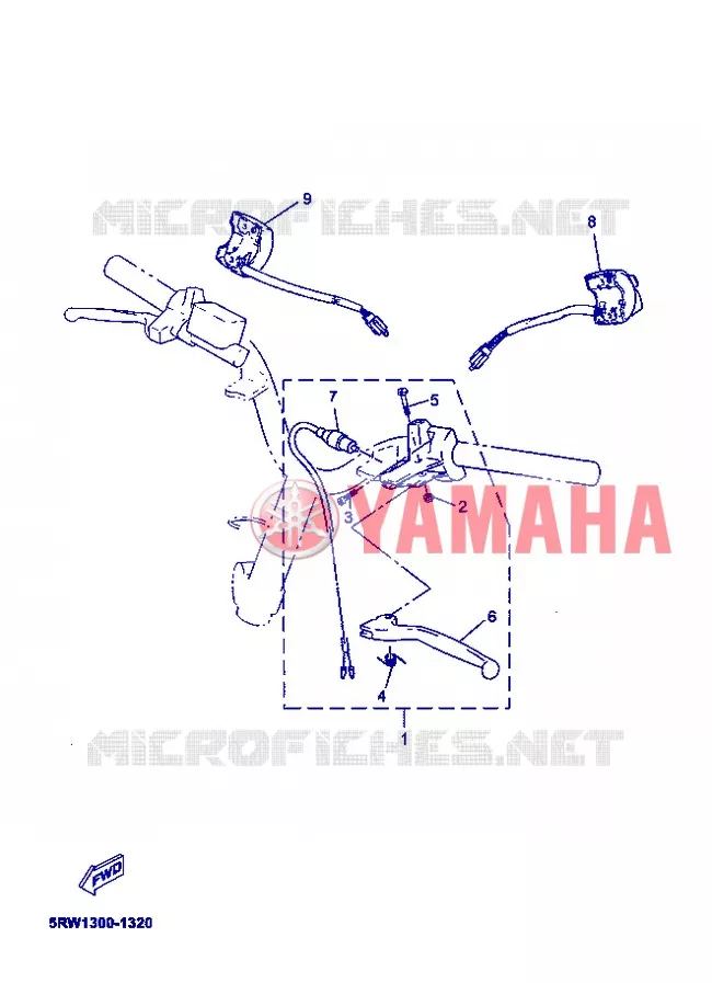 COMMODO / LEVIER Yamaha SCOOTER 50 2005 MACH  CS50Z MACH G LIQUIDE