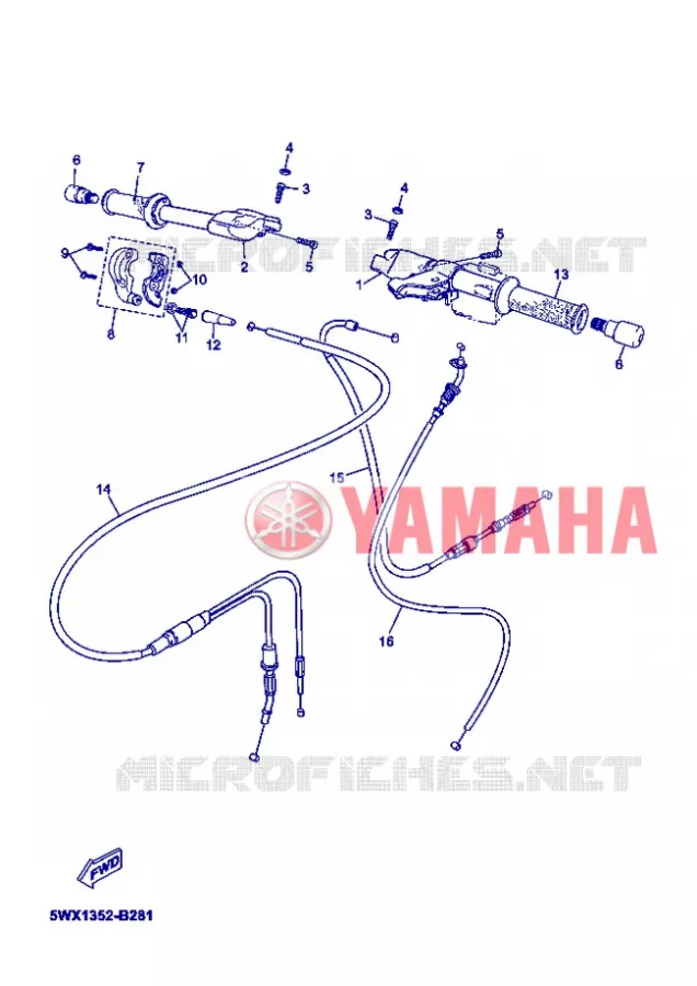 GUIDON ET CABLES Yamaha MOTO 50 2006 XPOWER  TZR50 X-POWER