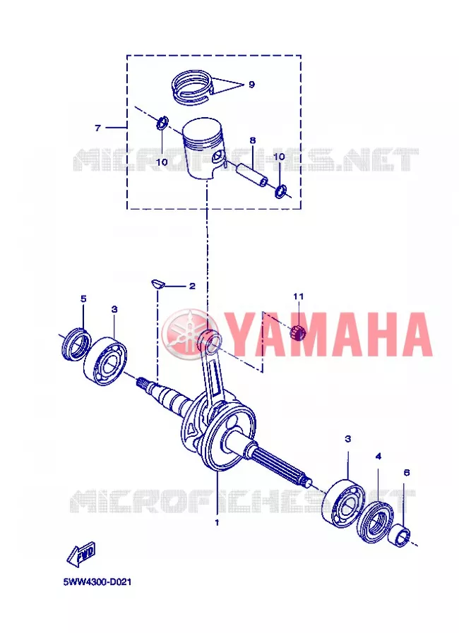 VILEBREQUIN / PISTON Yamaha SCOOTER 50 2004 STUNT NAKED  EW50N STUNT NAKED