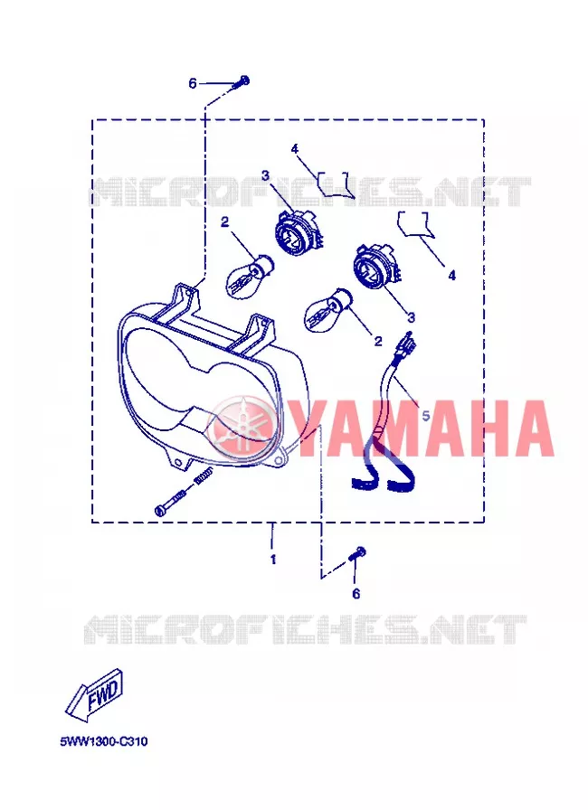 PHARE  Yamaha SCOOTER 50 2006 BOOSTER  CW50N
