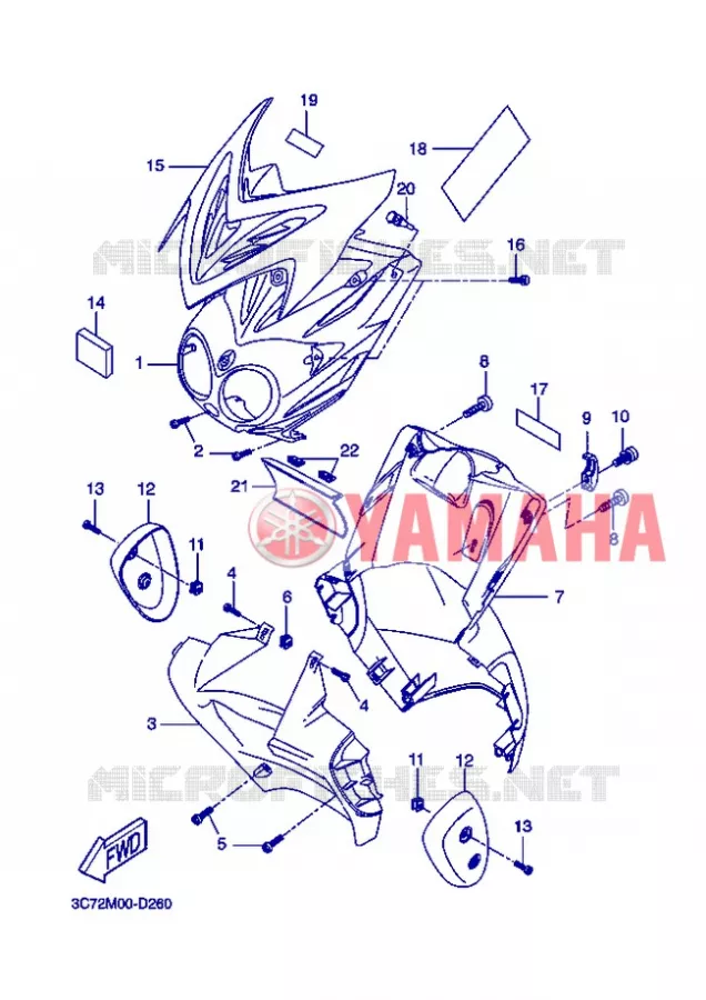 PROTEGE JAMBES Yamaha SCOOTER 50 2005 STUNT  EW50 STUNT NAKED