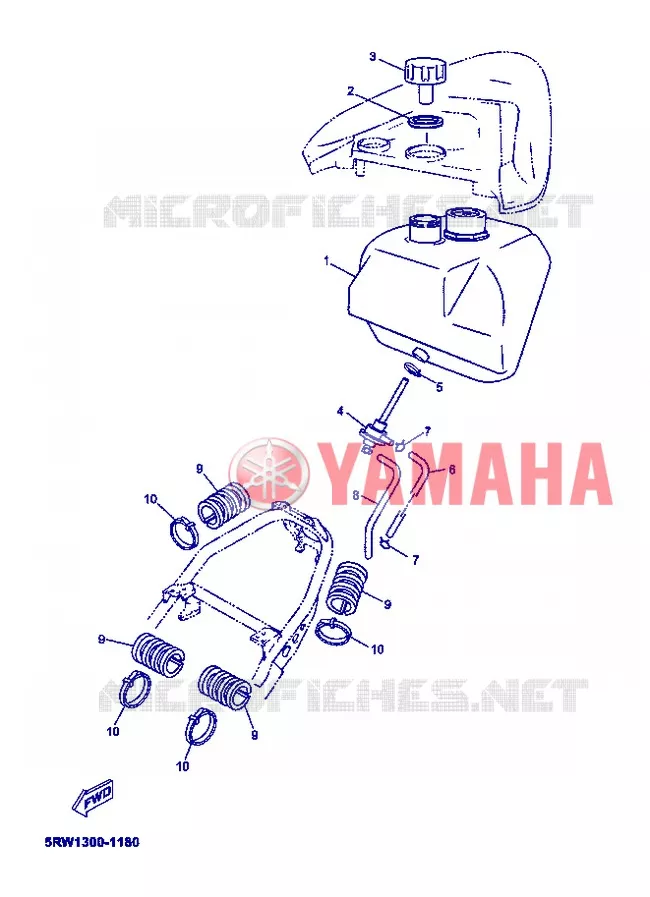 RESERVOIR A ESSENCE Yamaha SCOOTER 50 2006 MACH  CS50 MACH G AIR