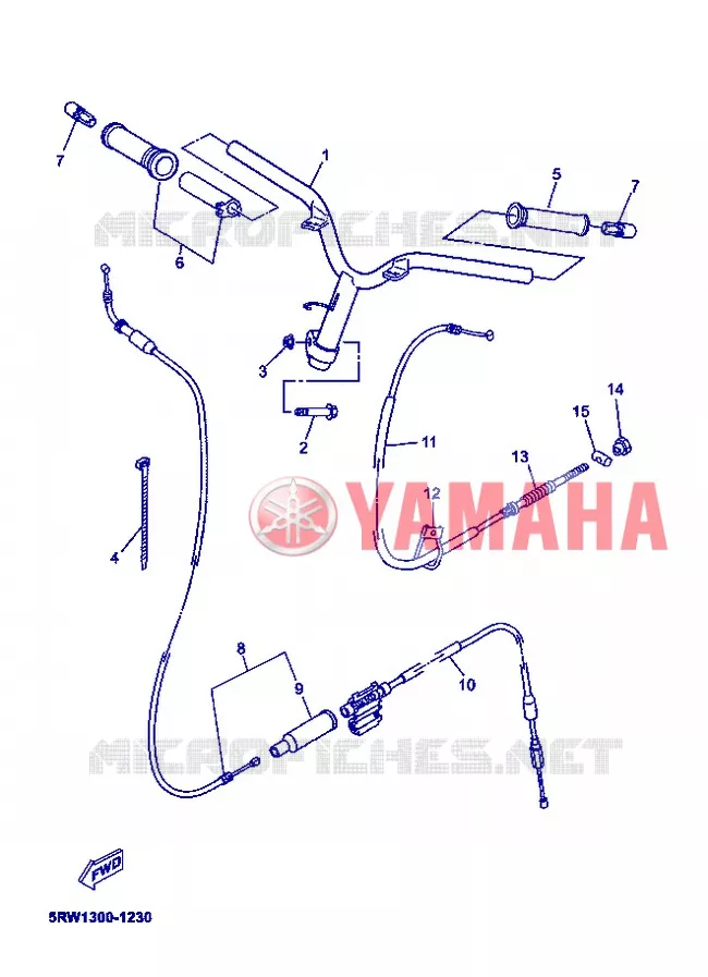 GUIDON ET CABLES Yamaha SCOOTER 50 2004 MACH  CS50 MACH G AIR
