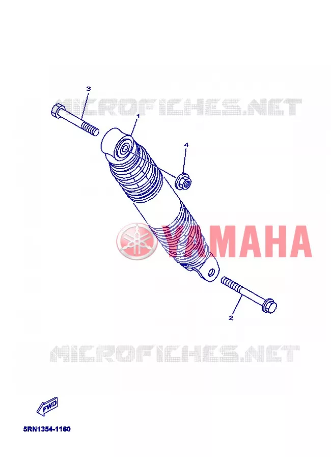 AMORTISSEUR ARRIERE Yamaha SCOOTER 50 2008 MACH G  CS50Z