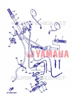 GUIDON ET CABLES   FREIN A DISQUE pour Yamaha DT125 de 2008