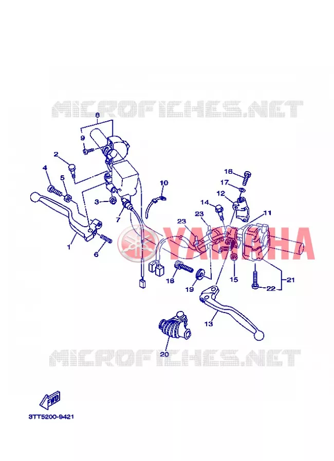 COMMODO / LEVIER - FREIN A DISQUE Yamaha MOTO 125 2008 DT  DT125