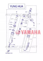 FOURCHE 2 pour Yamaha BW'S 50 NAKED de 2008