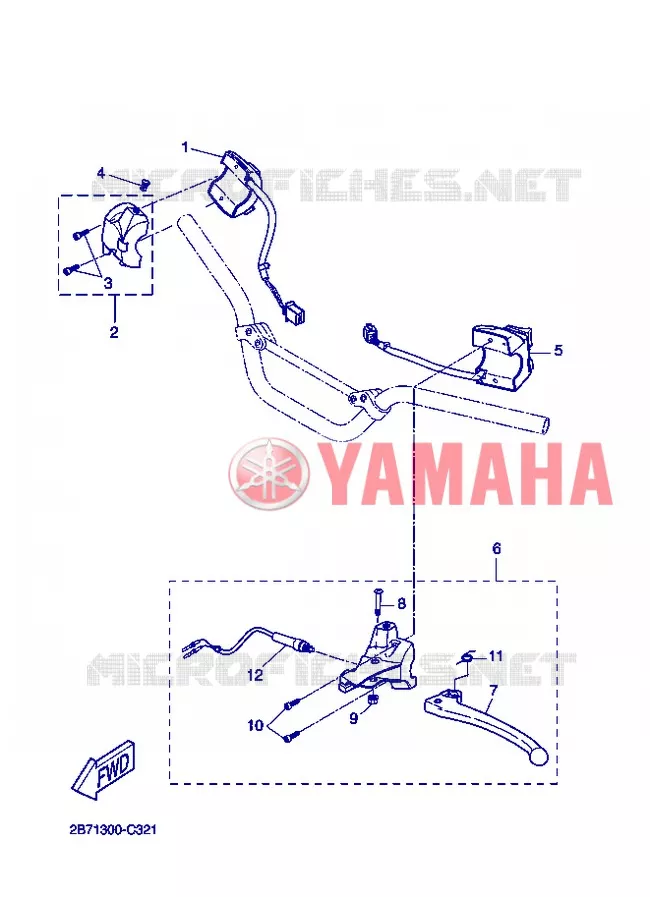 COMMODO / LEVIER Yamaha SCOOTER 50 2008 BW'S  CW50N