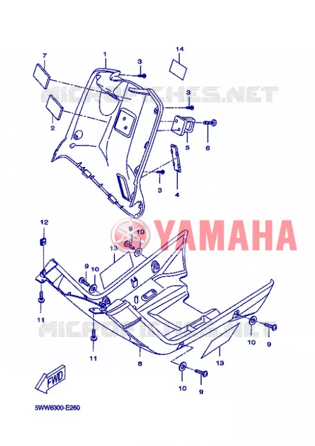 PROTEGE JAMBES Yamaha SCOOTER 50 2008 BW'S  CW50N