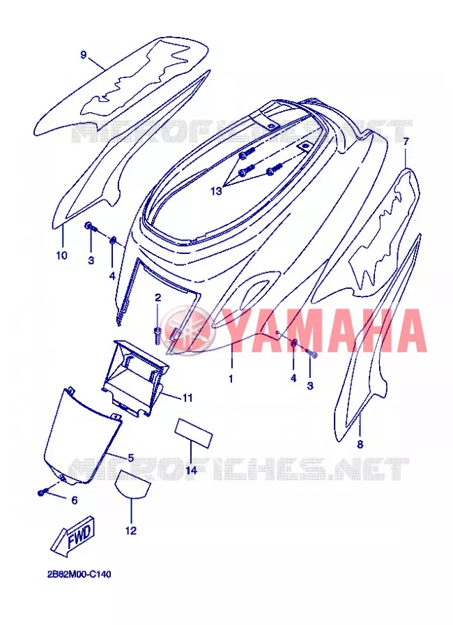 COUVERCLE LATERAL Yamaha SCOOTER 50 2005 BOOSTER  CW50L