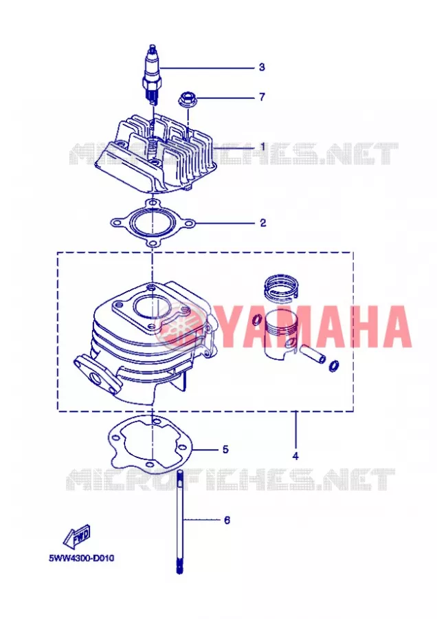 CYLINDRE Yamaha SCOOTER 50 2005 BOOSTER  CW50L