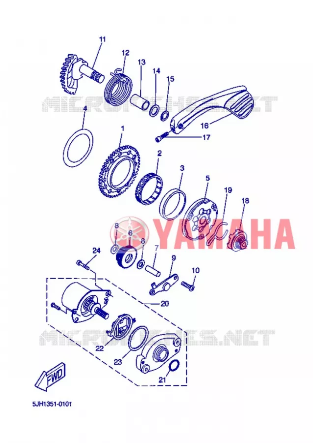 DEMARREUR Yamaha SCOOTER 50 2006 ROCKET  CW50RSP POWER ROCKET