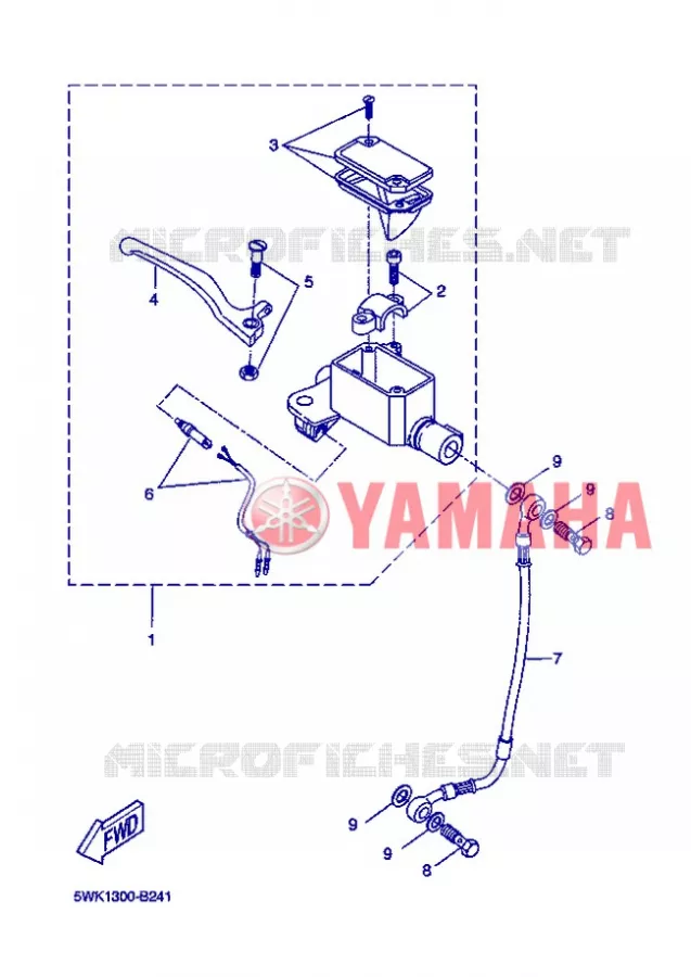 MAITRE CYLINDRE DE FREIN AVANT Yamaha SCOOTER 50 2008 ROCKET  CW50RSP POWER ROCKET