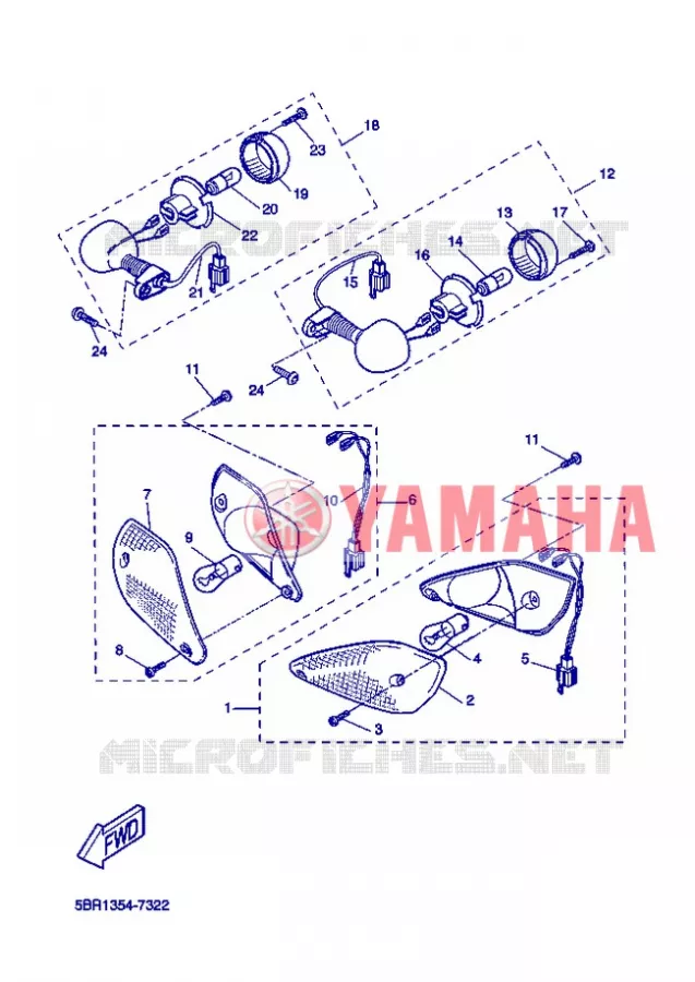 CLIGNOTANT Yamaha SCOOTER 50 2007 NITRO  YQ50 NITRO