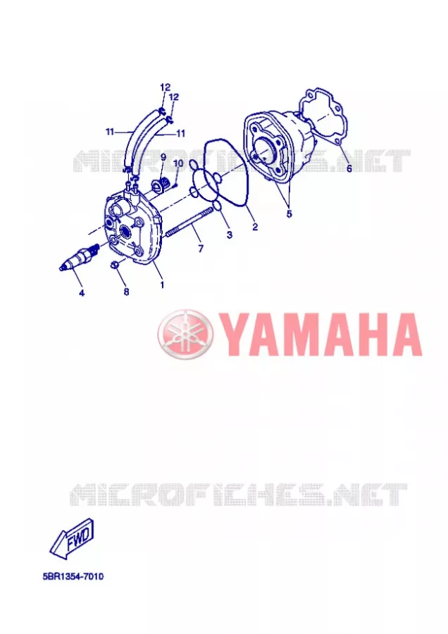 CULASSE Yamaha SCOOTER 50 2007 NITRO  YQ50 NITRO