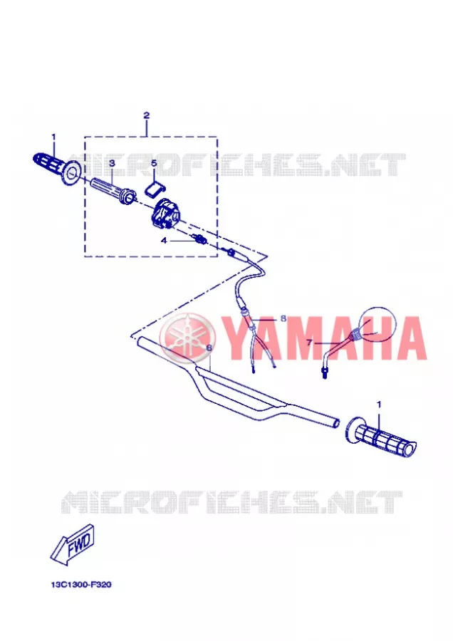GUIDON ET CABLES Yamaha MOTO 50 2008 X-LIMIT  X-LIMIT ENDURO