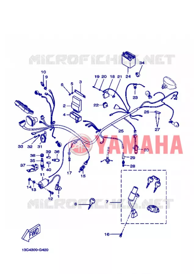 PARTIE ELECTRIQUE 1 Yamaha MOTO 50 2008 X-LIMIT  X-LIMIT ENDURO