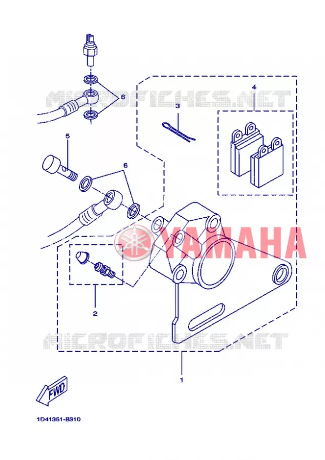 ETRIER DE FREIN ARRIERE Yamaha MOTO 50 2008 X-LIMIT  DT50RSM