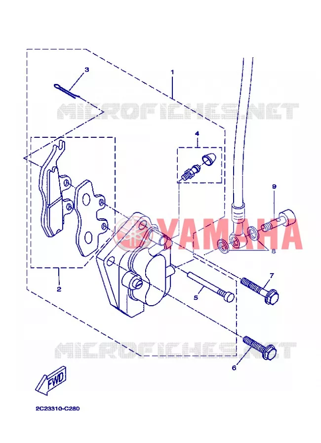 ETRIER DE FREIN AVANT 2 Yamaha MOTO 50 2008 X-LIMIT  DT50RSM