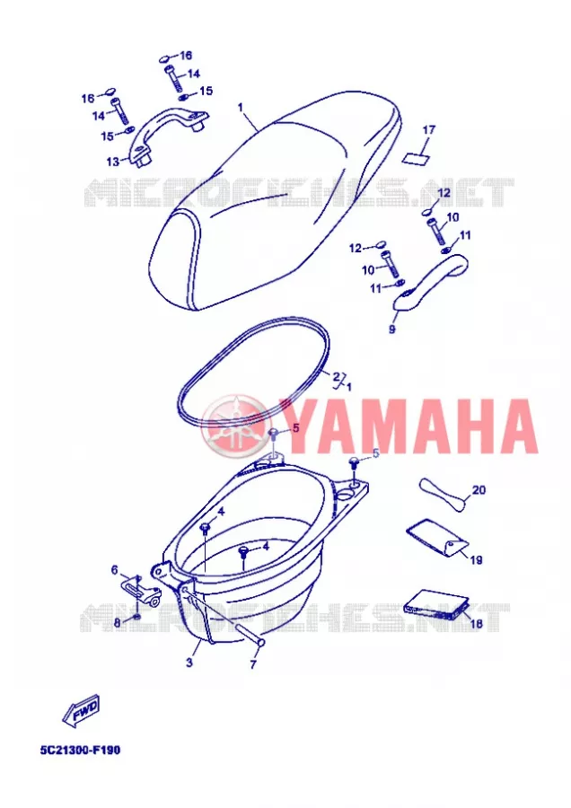 SELLE Yamaha SCOOTER 50 2008 OVETTO  YN50 OVETTO