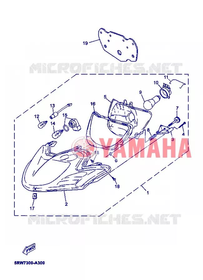 PHARE  Yamaha SCOOTER 50 2008 MACH G  CS50