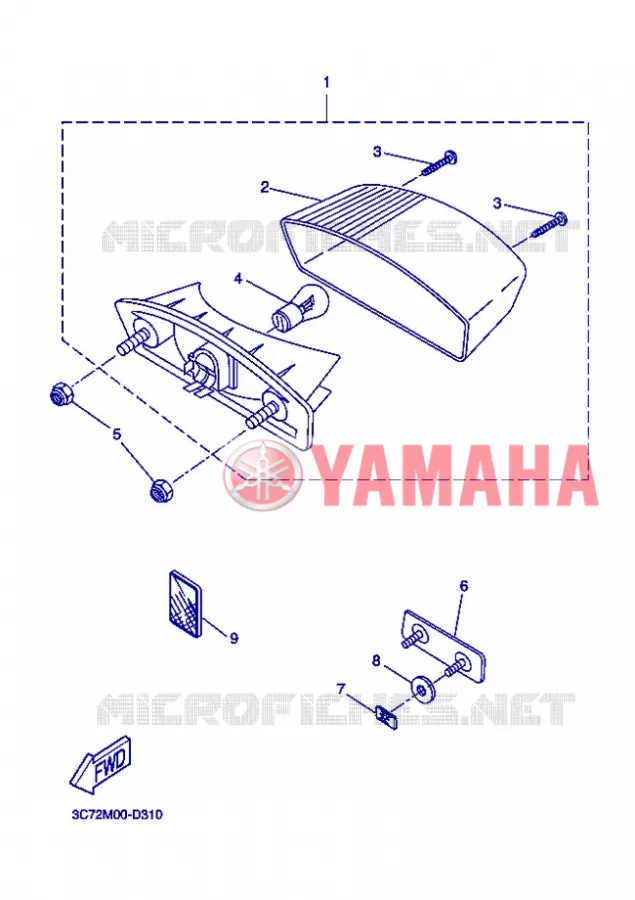 FEU ARRIERE Yamaha SCOOTER 50 2008 STUNT  EW50N