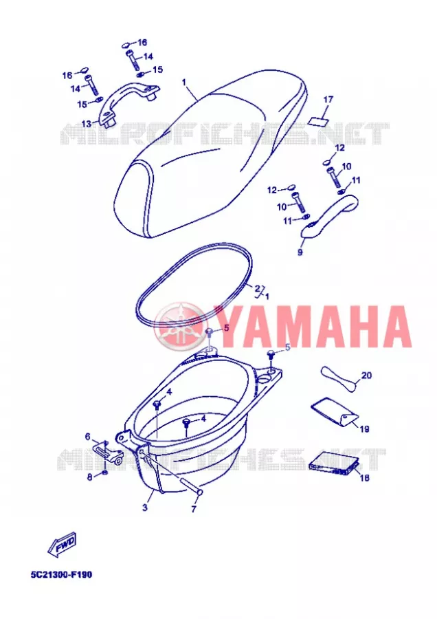 SELLE Yamaha SCOOTER 50 2008 OVETTO  YN50 OVETTO