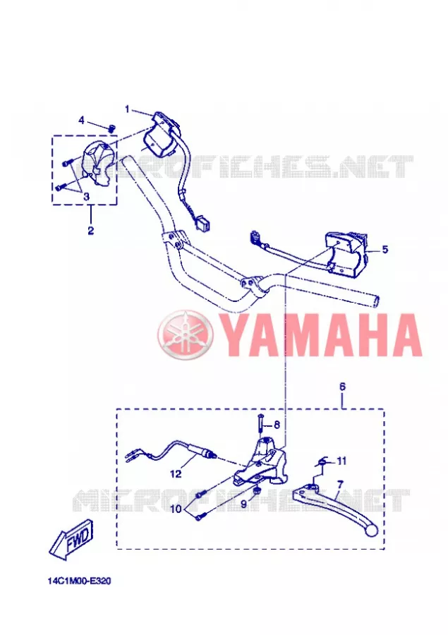 COMMODO / LEVIER Yamaha SCOOTER 50 2006 BOOSTER  CW50L BOOSTER