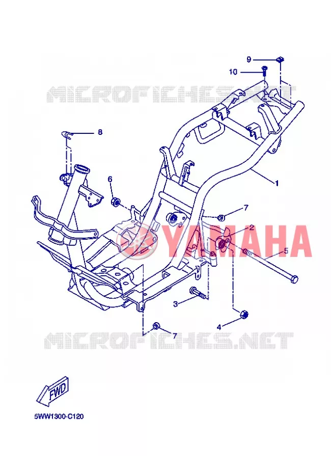 CADRE Yamaha SCOOTER 50 2006 BOOSTER  CW50L