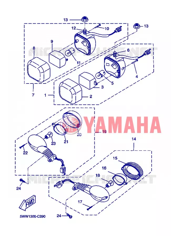 CLIGNOTANT Yamaha SCOOTER 50 2006 BOOSTER  CW50L