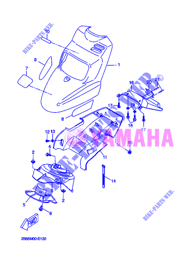 GARDE BOUE AVANT pour Yamaha BOOSTER 12