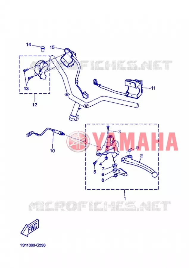 COMMODO / LEVIER Yamaha SCOOTER 50 2004 STUNT  EW50 STUNT