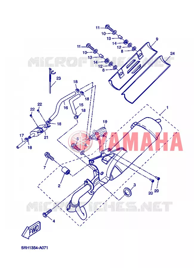 ECHAPPEMENT Yamaha SCOOTER 50 2004 STUNT  EW50 STUNT