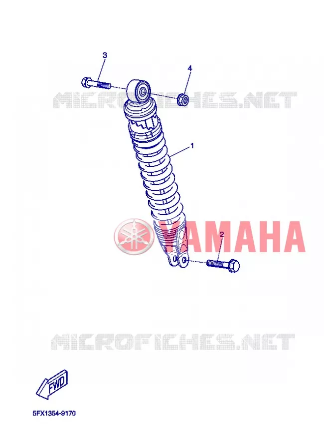 AMORTISSEUR ARRIERE Yamaha SCOOTER 50 2004 ROCKET  CW50RSP POWER ROCKET