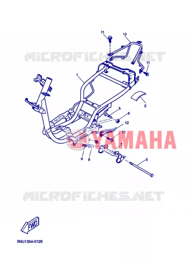 CADRE Yamaha SCOOTER 50 2004 ROCKET  CW50RSP POWER ROCKET