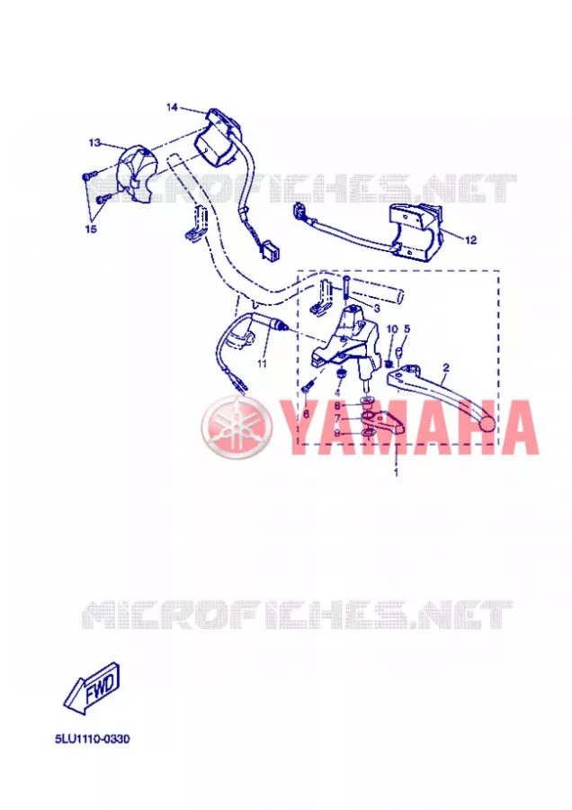 COMMODO / LEVIER Yamaha SCOOTER 50 2004 ROCKET  CW50RSP POWER ROCKET