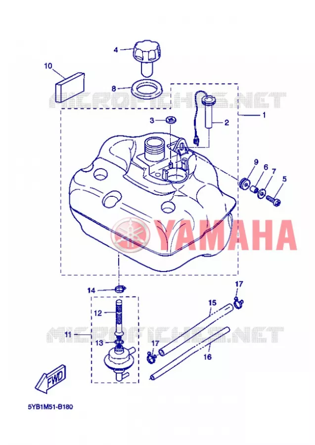 RESERVOIR A ESSENCE Yamaha SCOOTER 50 2006 ROCKET  CW50RSP POWER ROCKET