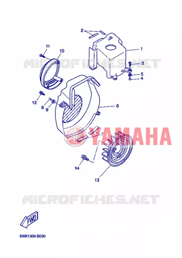 TURBINE / CARTERS DE REFROIDISSEMENT Yamaha SCOOTER 50 2006 ROCKET  CW50RSP POWER ROCKET