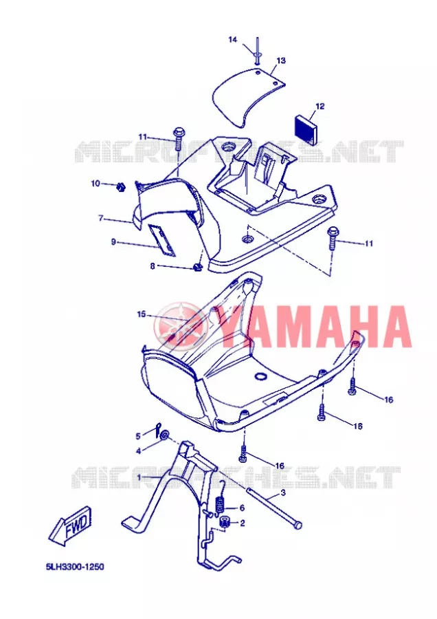 SUPPORT / REPOSE PIEDS Yamaha SCOOTER 50 2008 STUNT  EW50N