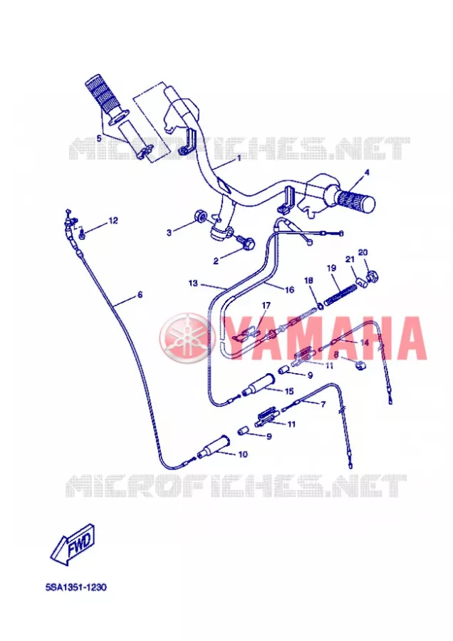 GUIDON ET CABLES Yamaha SCOOTER 50 2004 NEXT GENERATION  CW50RS NEXT GEN