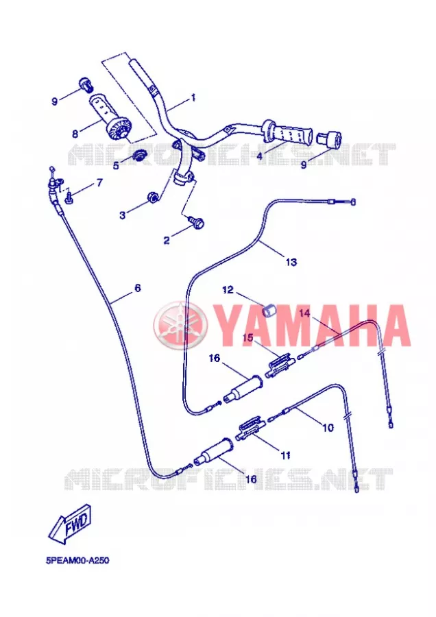 GUIDON ET CABLES Yamaha SCOOTER 50 2005 NITRO  YQ50 NITRO
