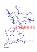 GUIDON ET CABLES pour Yamaha YQ50L  de 2006
