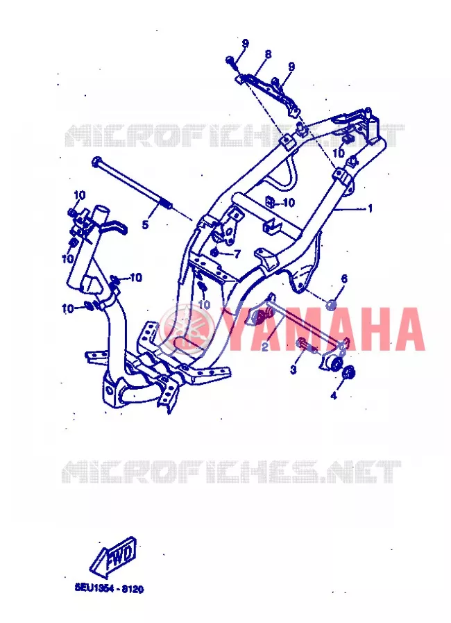 CADRE Yamaha SCOOTER 50 2004 FLIPPER  YH50L FLIPPER LIGHT